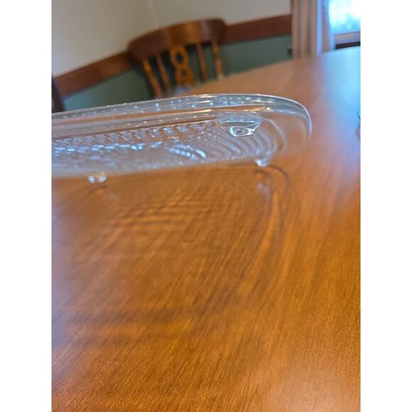 Bubble Glass Cake Square Plate 12x12 - Picture 3 of 4